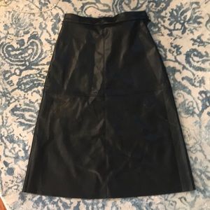 Fake leather midi skirt size 6